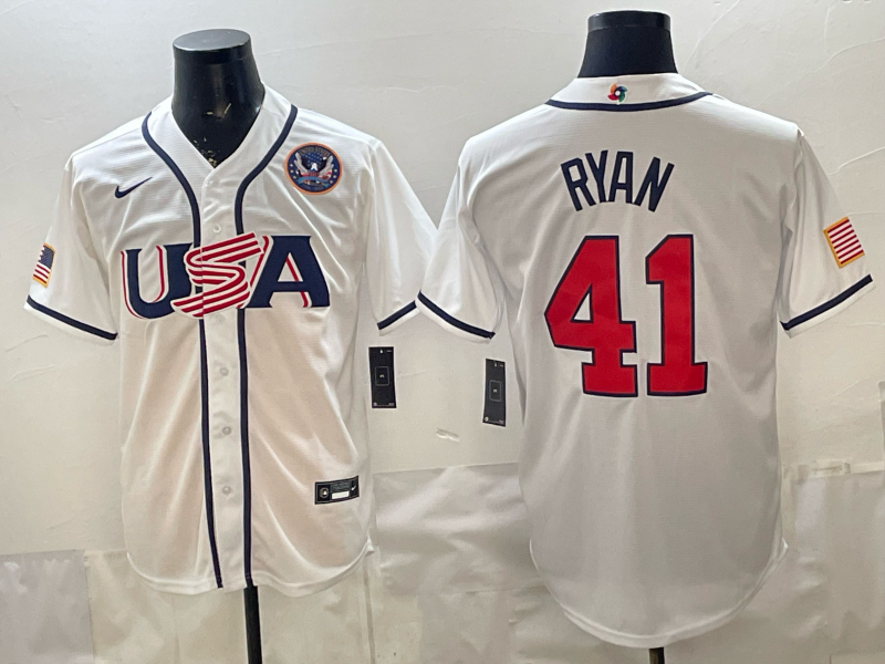 Men 2026 World cup white MLB Nike jersey 0076->->MLB Jersey